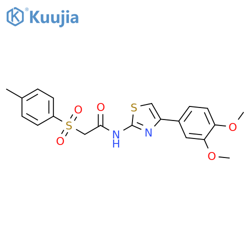 N-4-(3,4-dimethoxyphenyl)-1,3-thiazol-2-yl-2-(4-methylbenzenesulfonyl)acetamide structure