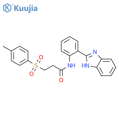 N-2-(1H-1,3-benzodiazol-2-yl)phenyl-3-(4-methylbenzenesulfonyl)propanamide structure