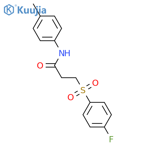 3-(4-fluorobenzenesulfonyl)-N-(4-methylphenyl)propanamide structure