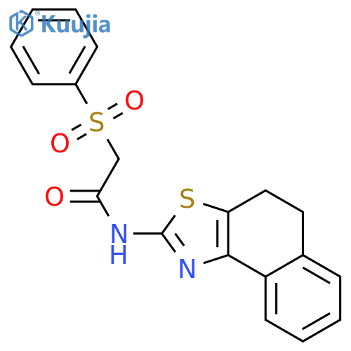 2-(benzenesulfonyl)-N-{4H,5H-naphtho1,2-d1,3thiazol-2-yl}acetamide structure