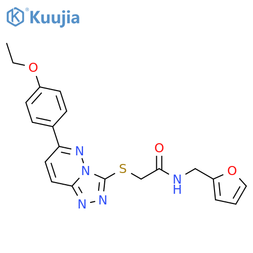 2-{6-(4-ethoxyphenyl)-1,2,4triazolo4,3-bpyridazin-3-ylsulfanyl}-N-(furan-2-yl)methylacetamide structure