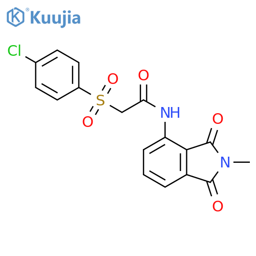 2-(4-chlorobenzenesulfonyl)-N-(2-methyl-1,3-dioxo-2,3-dihydro-1H-isoindol-4-yl)acetamide structure