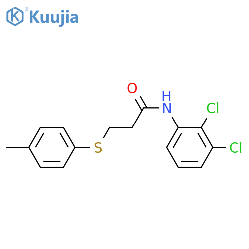 N-(2,3-dichlorophenyl)-3-(4-methylphenyl)sulfanylpropanamide structure