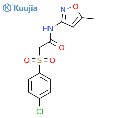 2-(4-chlorobenzenesulfonyl)-N-(5-methyl-1,2-oxazol-3-yl)acetamide structure