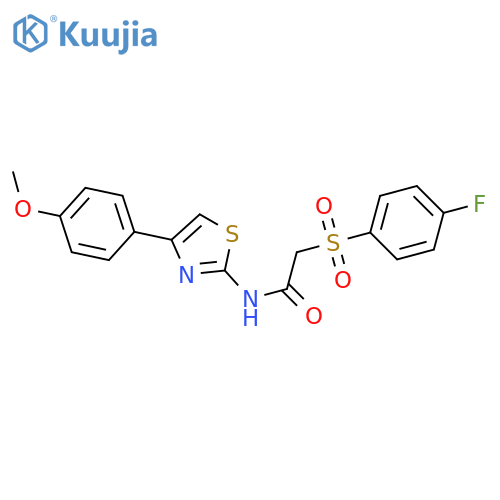 2-(4-fluorobenzenesulfonyl)-N-4-(4-methoxyphenyl)-1,3-thiazol-2-ylacetamide structure