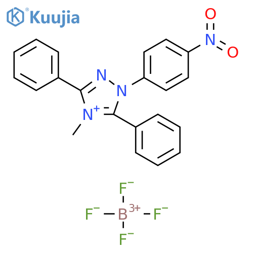 4H-1,2,4-Triazolium, 4-methyl-1-(4-nitrophenyl)-3,5-diphenyl-, tetrafluoroborate(1-) (1:1) structure