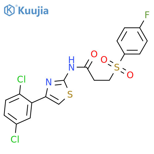 N-4-(2,5-dichlorophenyl)-1,3-thiazol-2-yl-3-(4-fluorobenzenesulfonyl)propanamide structure