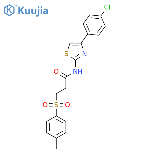 N-4-(4-chlorophenyl)-1,3-thiazol-2-yl-3-(4-methylbenzenesulfonyl)propanamide structure