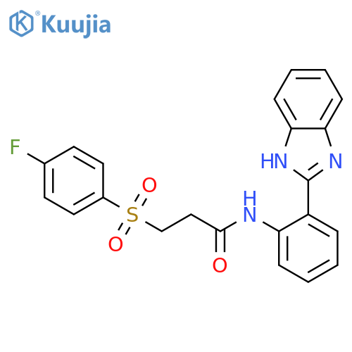 N-2-(1H-1,3-benzodiazol-2-yl)phenyl-3-(4-fluorobenzenesulfonyl)propanamide structure