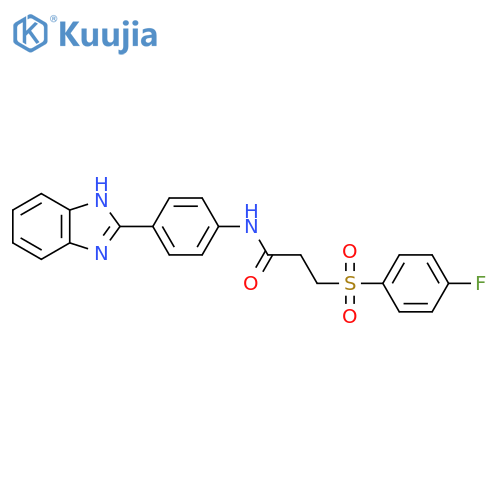 N-4-(1H-1,3-benzodiazol-2-yl)phenyl-3-(4-fluorobenzenesulfonyl)propanamide structure