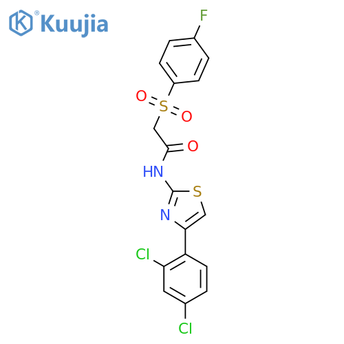 N-4-(2,4-dichlorophenyl)-1,3-thiazol-2-yl-2-(4-fluorobenzenesulfonyl)acetamide structure