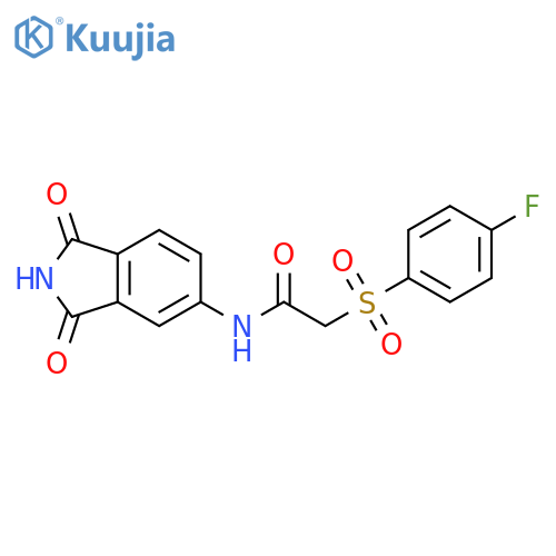 N-(1,3-dioxo-2,3-dihydro-1H-isoindol-5-yl)-2-(4-fluorobenzenesulfonyl)acetamide structure