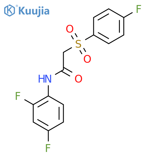 N-(2,4-difluorophenyl)-2-(4-fluorobenzenesulfonyl)acetamide structure