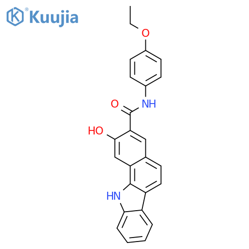 11H-Benzo[a]carbazole-3-carboxamide, N-(4-ethoxyphenyl)-2-hydroxy- structure