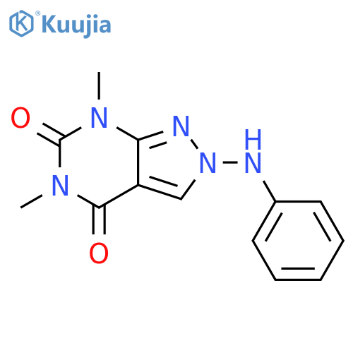 2H-Pyrazolo[3,4-d]pyrimidine-4,6(5H,7H)-dione, 5,7-dimethyl-2-(phenylamino)- structure