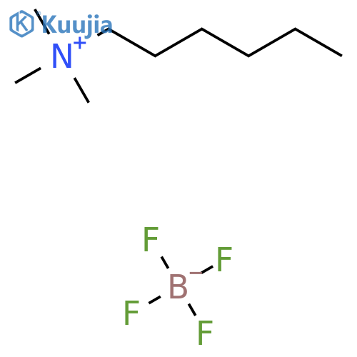 Hexyl(trimethyl)azanium;tetrafluoroborate structure
