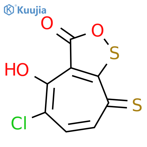 CYCLOHEPT[C][1,2]OXATHIOL-3(8H)-ONE, 5-CHLORO-4-HYDROXY-8-THIOXO- structure