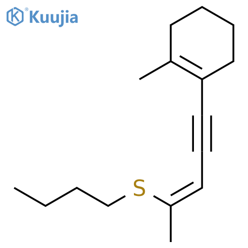 Cyclohexene, 1-[4-(butylthio)-3-penten-1-ynyl]-2-methyl-, (Z)- structure