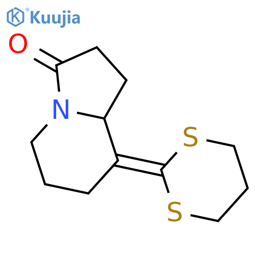 3(2H)-Indolizinone, 8-(1,3-dithian-2-ylidene)hexahydro- structure