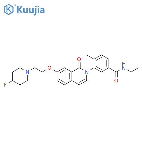 Benzamide,N-ethyl-3-[7-[2-(4-fluoro-1-piperidinyl)ethoxy]-1-oxo-2(1H)-isoquinolinyl]-4-methyl- structure