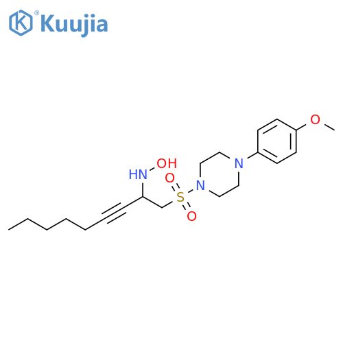 Piperazine,1-[[2-(hydroxyamino)-3-nonynyl]sulfonyl]-4-(4-methoxyphenyl)- structure