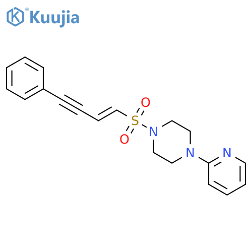 Piperazine, 1-[(4-phenyl-1-buten-3-ynyl)sulfonyl]-4-(2-pyridinyl)- structure