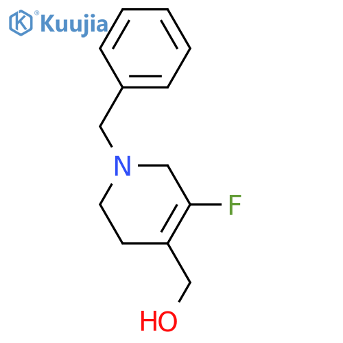 (1-benzyl-5-fluoro-1,2,3,6-tetrahydropyridin-4-yl)methanol structure