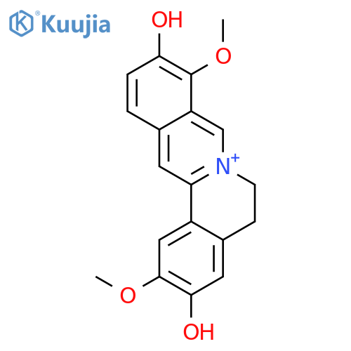 Dibenzo[a,g]quinolizinium, 5,6-dihydro-3,10-dihydroxy-2,9-dimethoxy- structure