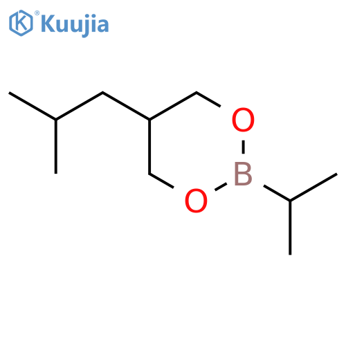 1,3,2-Dioxaborinane, 2-(1-methylethyl)-5-(2-methylpropyl)- structure