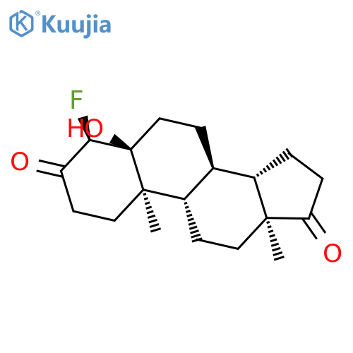 Androstane-3,17-dione, 4-fluoro-5-hydroxy-, (4a,5a)- structure