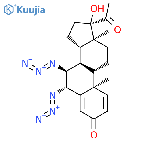 Pregna-1,4-diene-3,20-dione, 6,7-diazido-17-hydroxy-, (6b,7a)- structure