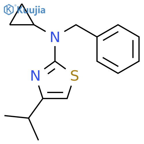 2-Thiazolamine, N-cyclopropyl-4-(1-methylethyl)-N-(phenylmethyl)- structure