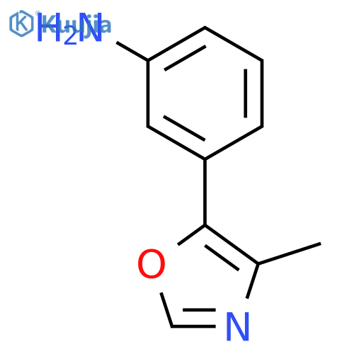 3-(4-methyl-5-oxazolyl)Benzenamine structure