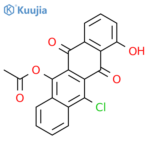 5,12-Naphthacenedione, 6-(acetyloxy)-11-chloro-1-hydroxy- structure