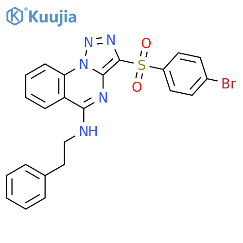 3-(4-bromobenzenesulfonyl)-N-(2-phenylethyl)-1,2,3triazolo1,5-aquinazolin-5-amine structure