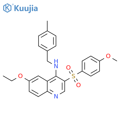 6-ethoxy-3-(4-methoxybenzenesulfonyl)-N-(4-methylphenyl)methylquinolin-4-amine structure