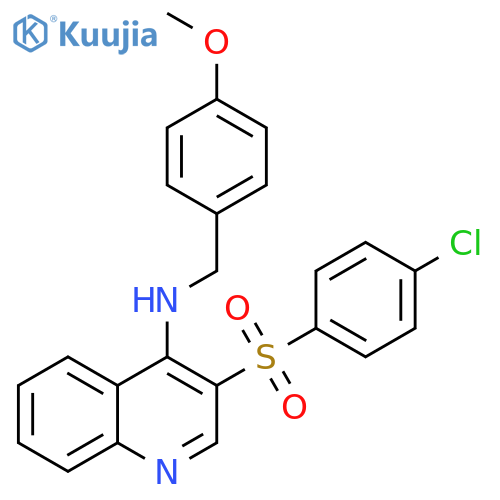 3-(4-chlorobenzenesulfonyl)-N-(4-methoxyphenyl)methylquinolin-4-amine structure