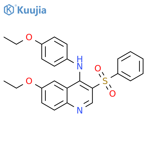 3-(benzenesulfonyl)-6-ethoxy-N-(4-ethoxyphenyl)quinolin-4-amine structure