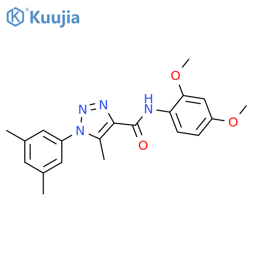 N-(2,4-dimethoxyphenyl)-1-(3,5-dimethylphenyl)-5-methyl-1H-1,2,3-triazole-4-carboxamide structure
