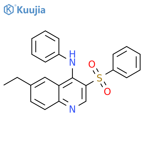 3-(benzenesulfonyl)-6-ethyl-N-phenylquinolin-4-amine structure