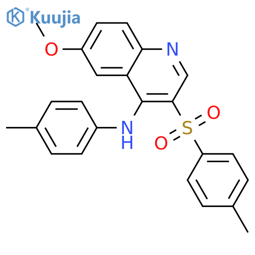 6-methoxy-3-(4-methylbenzenesulfonyl)-N-(4-methylphenyl)quinolin-4-amine structure