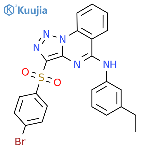 3-(4-bromobenzenesulfonyl)-N-(3-ethylphenyl)-1,2,3triazolo1,5-aquinazolin-5-amine structure