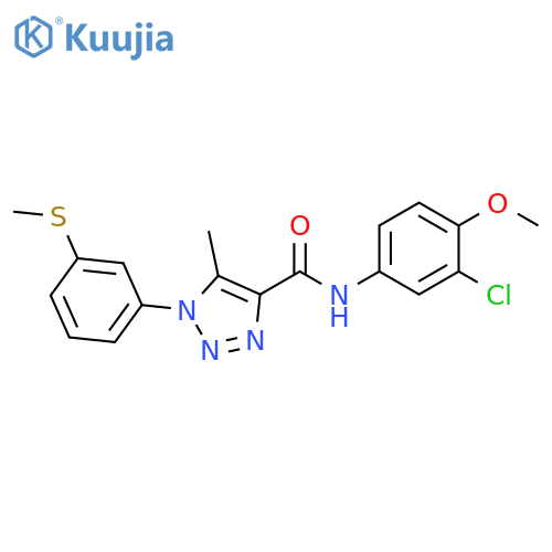 N-(3-chloro-4-methoxyphenyl)-5-methyl-1-3-(methylsulfanyl)phenyl-1H-1,2,3-triazole-4-carboxamide structure