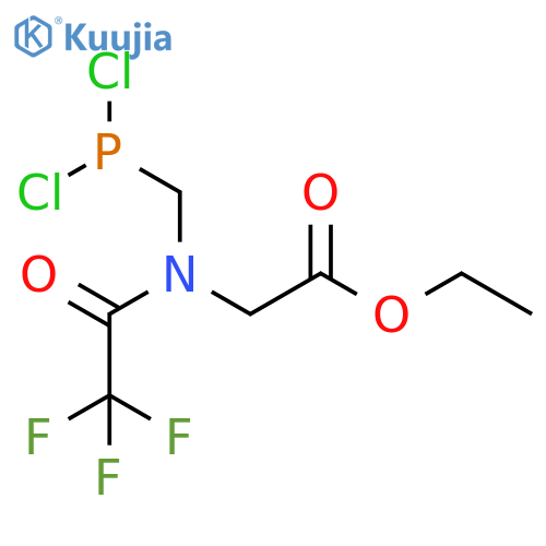 Glycine, N-[(dichlorophosphino)methyl]-N-(trifluoroacetyl)-, ethyl ester structure