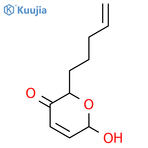 2H-Pyran-3(6H)-one, 6-hydroxy-2-(4-pentenyl)- structure