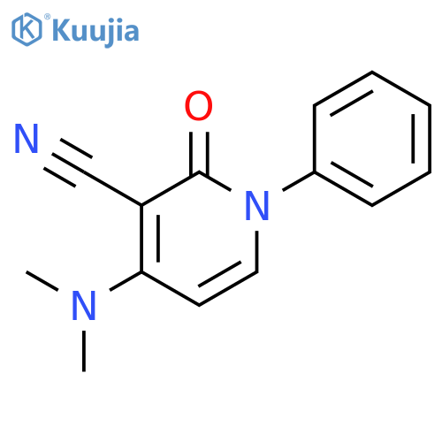 3-Pyridinecarbonitrile, 4-(dimethylamino)-1,2-dihydro-2-oxo-1-phenyl- structure