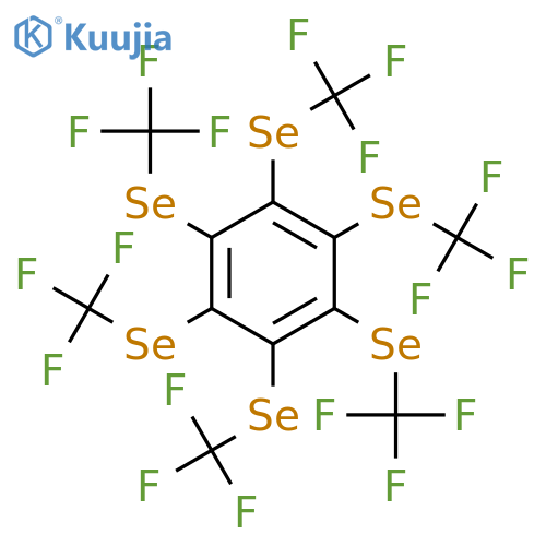 Benzene, hexakis[(trifluoromethyl)seleno]- structure