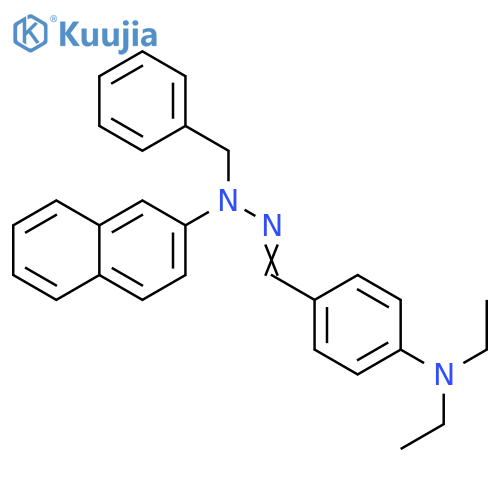 Benzaldehyde, 4-(diethylamino)-, 2-(2-naphthalenyl)-2-(phenylmethyl)hydrazone structure