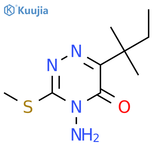 1,2,4-Triazin-5(4H)-one, 4-amino-6-(1,1-dimethylpropyl)-3-(methylthio)- structure