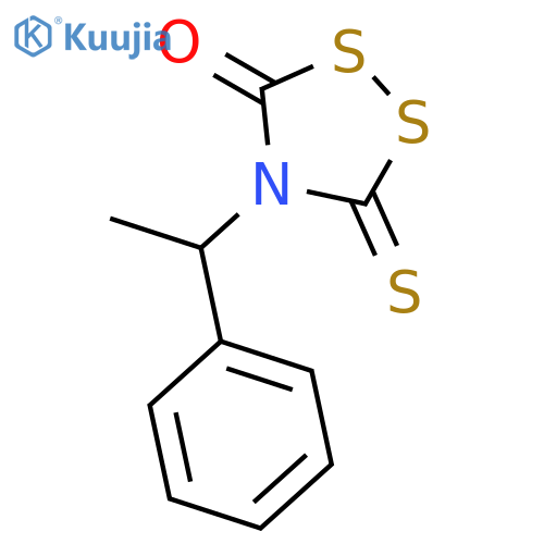 1,2,4-Dithiazolidin-3-one, 4-(1-phenylethyl)-5-thioxo- structure